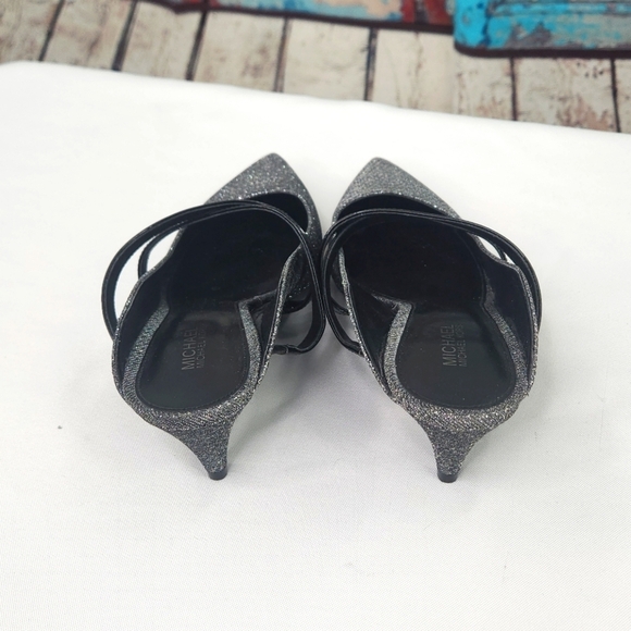 Michael Kors Slip On Glitter Kitten Heels - Picture 3 of 5